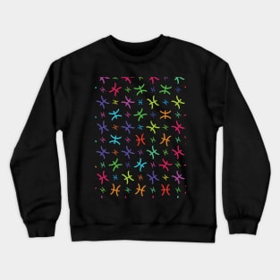 Pattern Pisces Zodiac Sign Horoscope Astrology Symbol Black Crewneck Sweatshirt